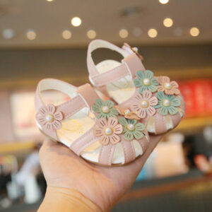 Girls newborn version soft Artificial Leather 0-2 years old shoes - Pink, 0-6 M - 11.5 CM - S-15