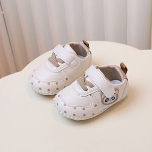 Soft bottom boys and girls Non-Slip shoes - Khaki, 0-6 M - 11 CM- S-14