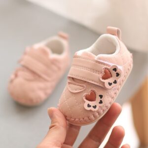 Boys and Girls non-slip cute newborn baby shoes - Pink, 0-6 M - 11 CM- S-14
