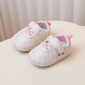 Soft bottom boys and girls Non-Slip shoes - Pink, 0-6 M - 11 CM- S-14