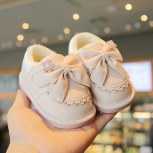 Winter Baby Princess Soft-Soled 1 to 2 Years Artificial leather Shoes - Pink, 0-6 M - 11.5 CM - S-16